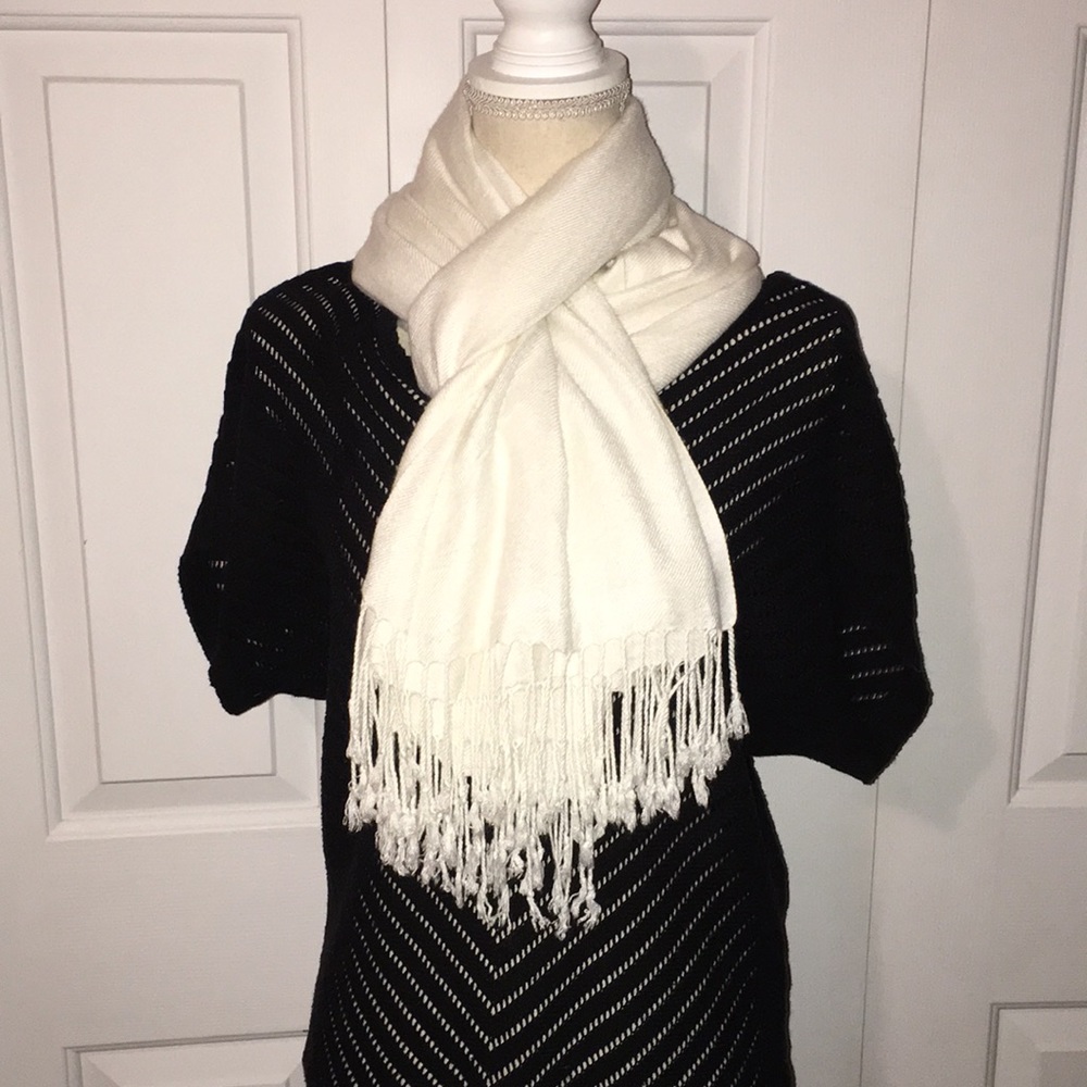 White Pashmina Scarf